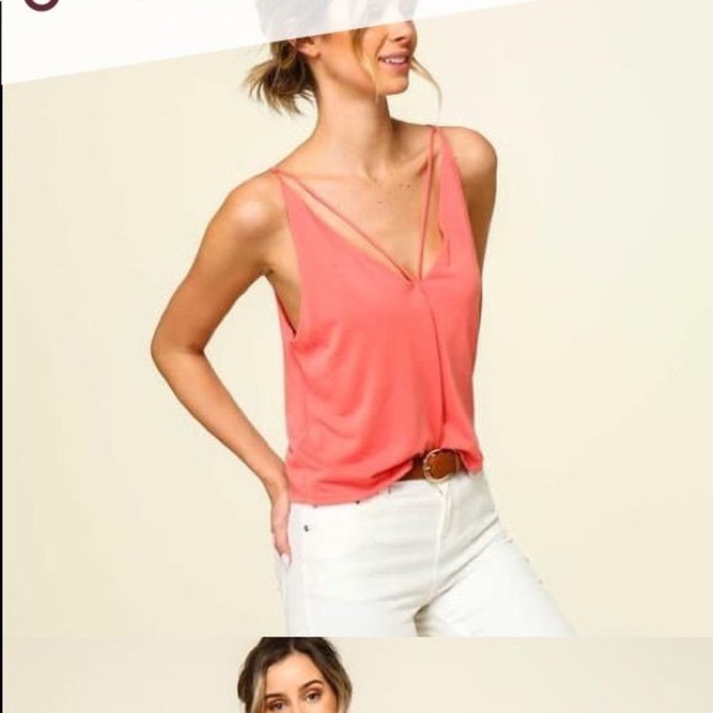 Timing Strappy Pink/Coral Tank